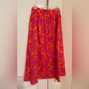 Pink Maxi A-Line Resort Skirt